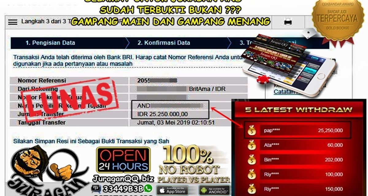 ﻿BUKTI WITHDRAW JURAGANQQ