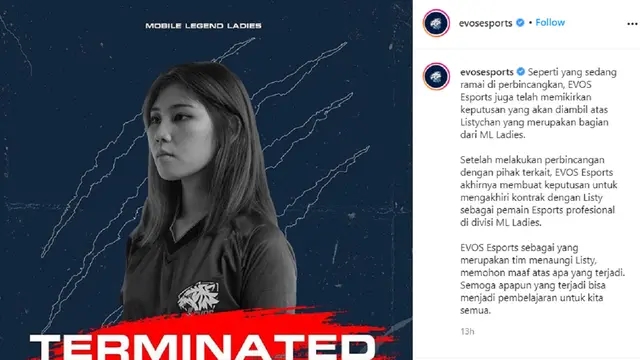 Skandal YouTuber Ericko Lim, Listy Chan Dipecat dari Tim eSports