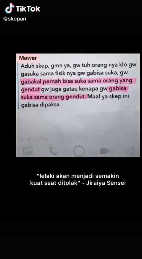 Terlecut Penolakan karena Pria Ini Gemuk