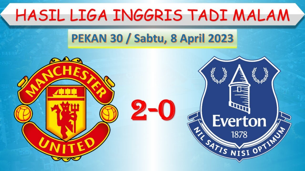 Hasil Pertandingan MU vs Everton